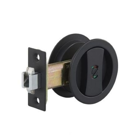 Cavity Slider Privacy Lock Round Black